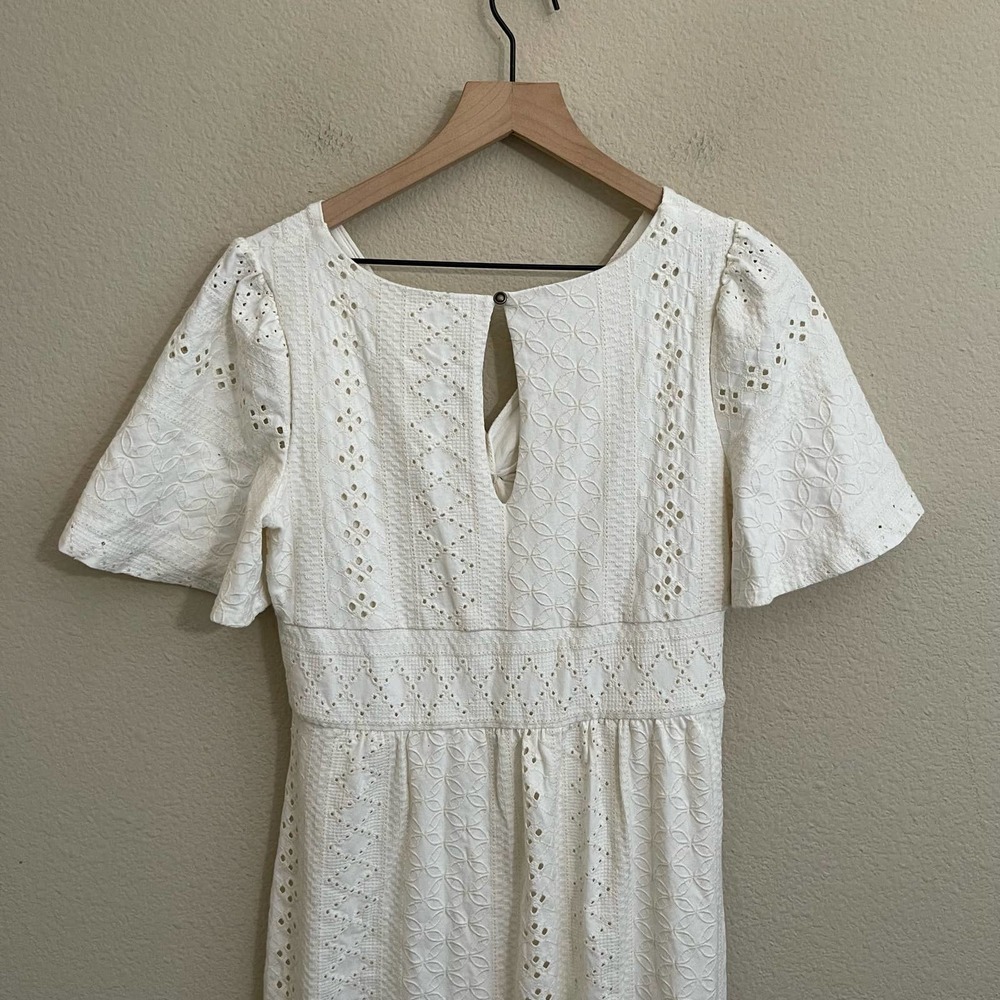 Anthropologie White Eyelet Maxi Dress - Picture 10 of 16
